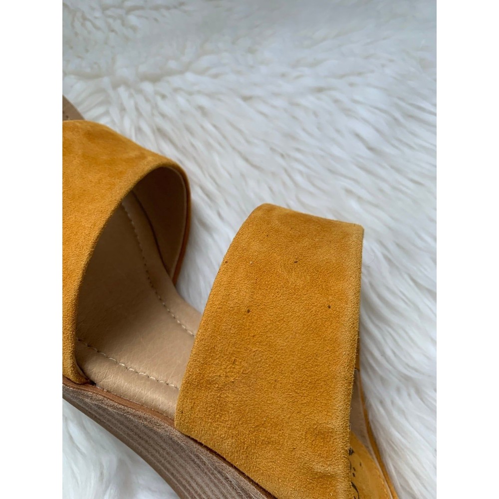 Women's Mustard Suede Double-Strap Sandal - Picture 8 of 8